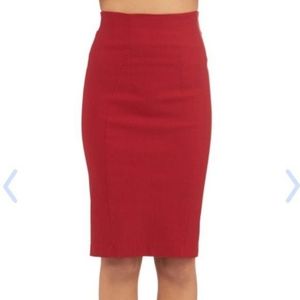 Mystic Red Pencil Skirt